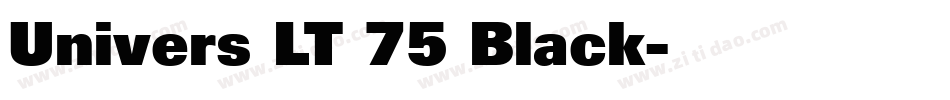 Univers LT 75 Black字体转换